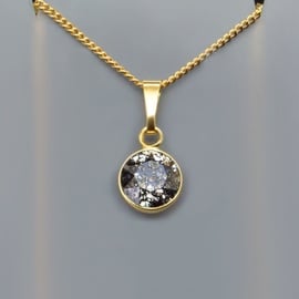 Diamond Sky Pendant Classic Black Patina With Swarovski Crystals