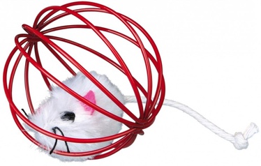 Trixie Assortment Plush Mice in a Wire Ball