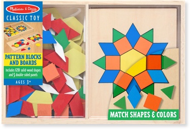 Izglītojošās rotaļlietas Melissa & Doug Pattern Blocks 10029