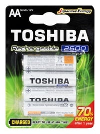 Uzlādējamais elements Toshiba TNH-6GAE BP-4C Rechargeable Battery AA 2600mAh