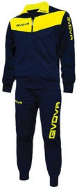 Спортивный костюм, мужские Givova Visa Navy, синий/желтый, XS
