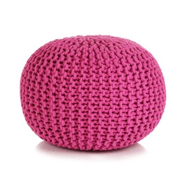 Пуф VLX Hand-Knitted 973742, розовый, 50 см x 50 см x 35 см