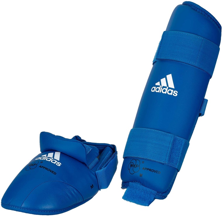 Защита голени и стопы Adidas WKF 661.35, синий, L