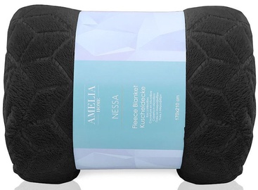 AmeliaHome Nessa Fleece Blanket Black 220x240cm
