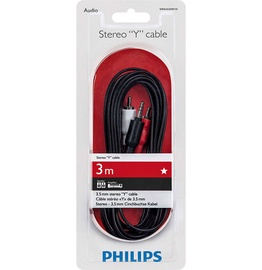 Laidas Philips SWA2520W/10 3.5mm Male (vyriška), 2xRCA Male (vyriška), 3 m, balta