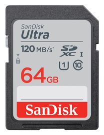 Карта памяти SanDisk Ultra, 64 GB