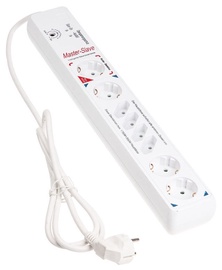 InLine Power Cord 8 Outlet Master/Slave1.5m White