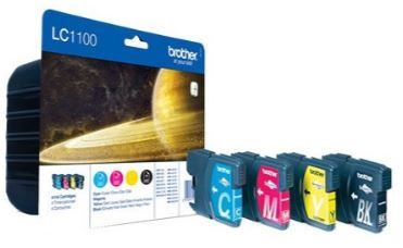 Brother LC1100 Cartridge Black 450pg Cyan Magenta Yellow 325pg