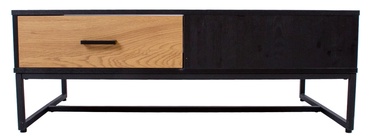 Журнальные столики Home4you Amsterdam 45032, черный/дубовый, 110 см x 60 см x 40 см