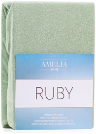 AmeliaHome Ruby Frote Bedsheet 80-90x200 Olive Green 13