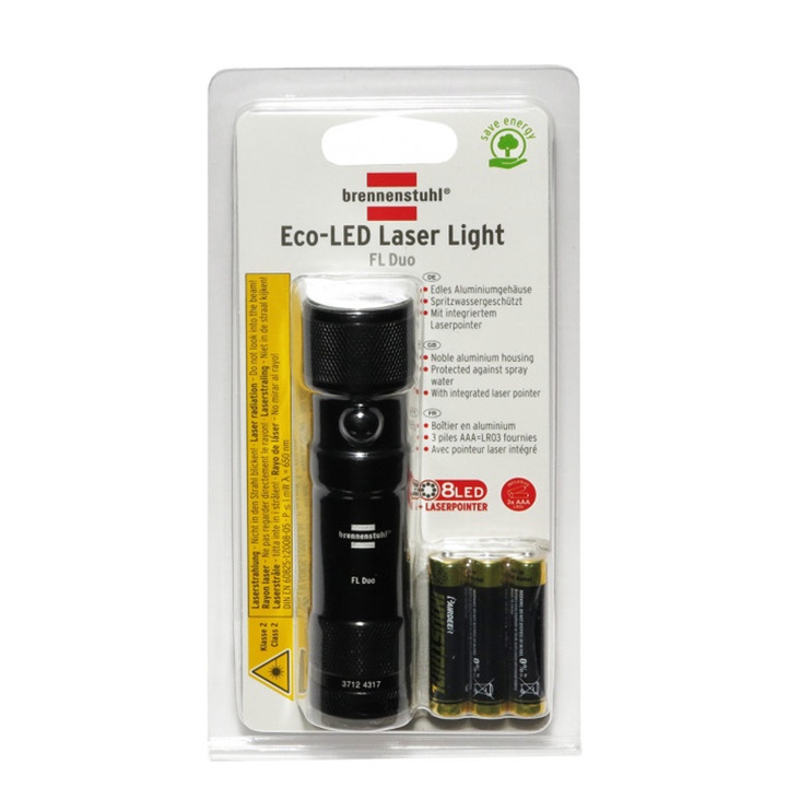 Карманный фонарик Brennenstuhl Eco-LED Laser Light Black
