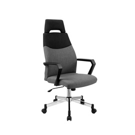 Стул Halmar Olaf, 59 x 58 x 113 - 121 см, черный/серый