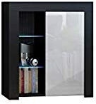 Комод Pro Meble Milano PKC 1D With Light Black/White