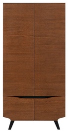 Skapis Black Red White Madison Brown Oak, 95x55.5x195 cm