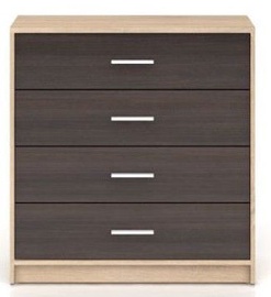 Black Red White Nepo Chest Of Drawers 34x80x84cm Wenge Sonoma Oak