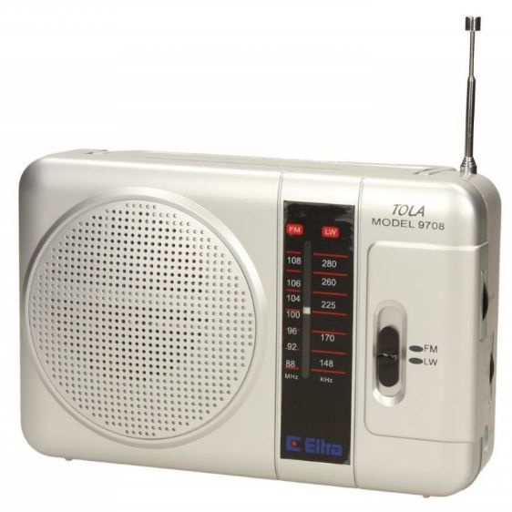 Nešiojamas radijo imtuvas Eltra Tola 3, sidabro