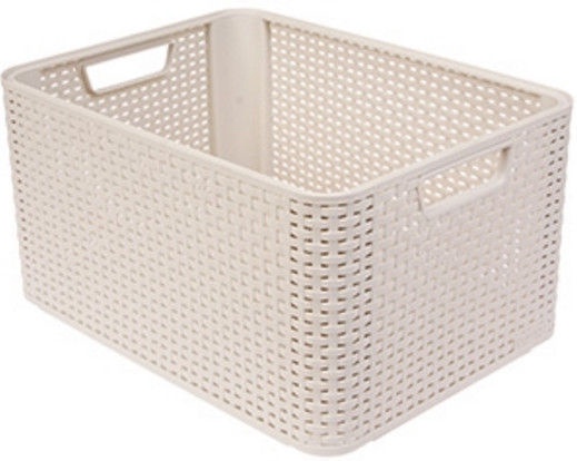 Kandekorv Curver Style, kreemjasvalge/beež, 43.6 x 32.6 x 23 cm