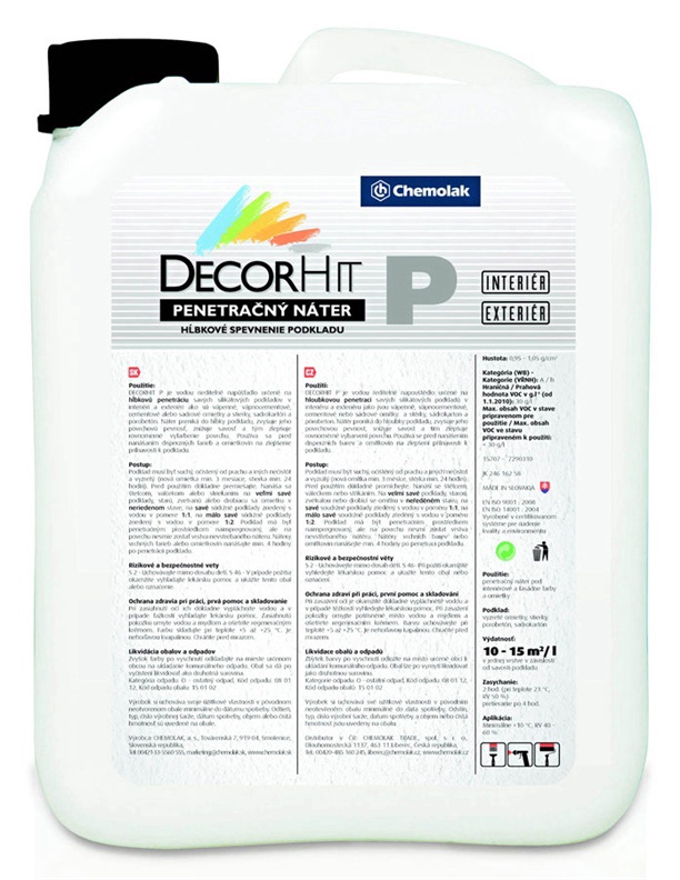 Krunt Chemolak Decorhit P, valge, 10 l