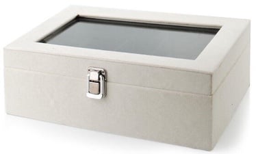Mondex Eduarda Casket With Mirror Beige 27.5x18.5x10cm