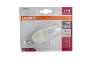 Spuldze Osram LED, 4W, svecītes forma