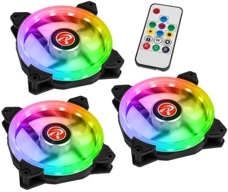 Raijintek Iris 12 Rainbow ARGB Fan 3pcs 120mm Black