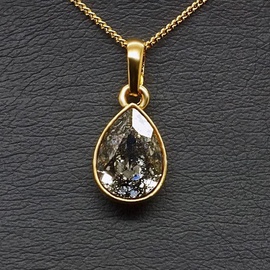 Diamond Sky Pendant Crystal Drop Black Patina With Swarovski Crystals
