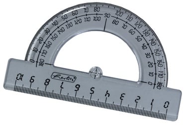 Транспортир Herlitz, 1 см, пластик, прозрачный