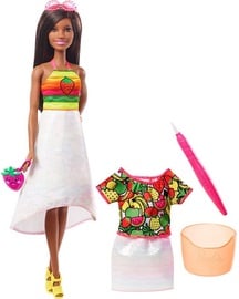 Mattel Barbie Crayola Rainbow Fruit Surprise Doll & Fashions GBK19