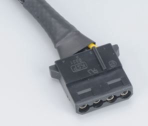 Laidas Akasa AK-CBPW02-30 4 pin Molex female, 4 pin Molex male, 0.3 m, juoda