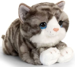 Mīkstā rotaļlieta Keel Toys Cuddle Kitten Gray, 32 cm