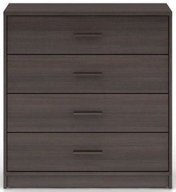 Komoda Black Red White Nepo Plus Drawer Wenge