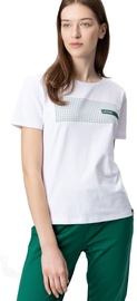 Audimas Womens Cotton Tee With Print White LT S
