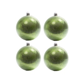 Eglutės žaisliukas Christmas Touch N3/8004-GN Green, 80 mm, 4 vnt.