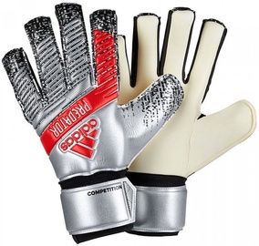 Adidas Predator Competition Gloves Silver/Red DY2603 Size 8