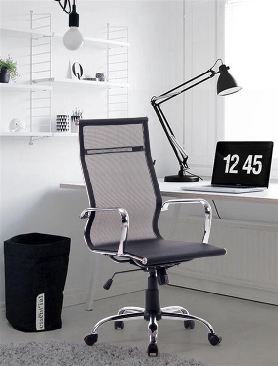 Kėdė Kalinda, 63 x 49 x 107.5 - 118 cm, juoda
