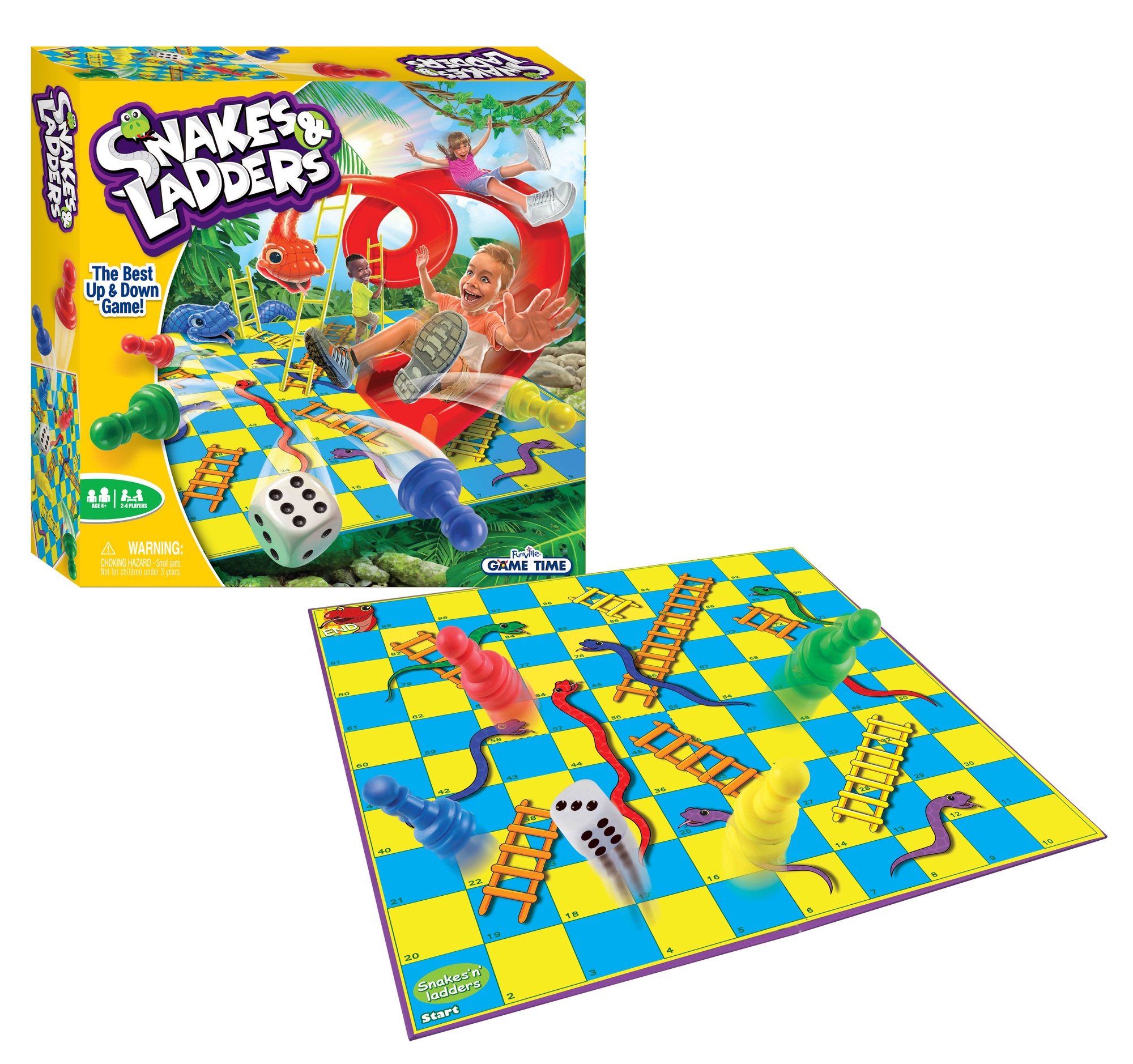 Настольная игра FunVille Snakes & Ladders - K-rauta