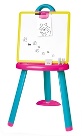 Smoby Plactic Schoolboard Drawing Magnetic Board 2 Sides Pink