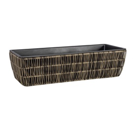 Home4you Wicker Flower Box 60x19x14cm Brown