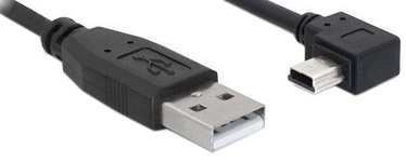 Adapteris Delock USB-A - miniUSB USB, USB 2.0 B-mini male, 0.5 m, juoda