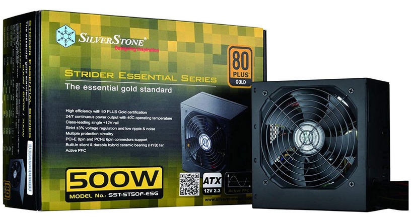 Maitinimo blokas SilverStone ST50F-ESG 500 W, 12 cm