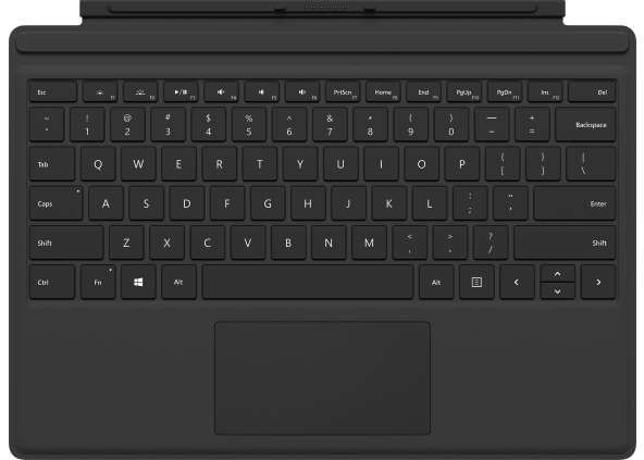 Klaviatuur Microsoft Keyboard Pro 4 EN, must, juhtmeta