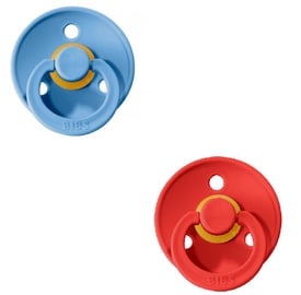 Bibs Colour Round Pacifier 2pcs Clear Water/Strawberry 6-18m