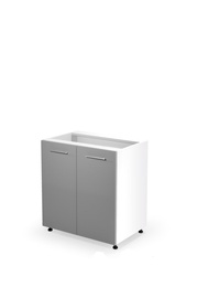 Кухонный шкаф Vento, белый/серый, 800 мм x 520 мм x 820 мм