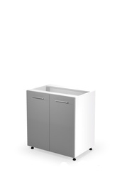 Köögikapp Vento, valge/hall, 800 mm x 520 mm x 820 mm
