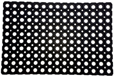 Durvju paklājs Domoletti Rho 008, melna, 80 cm x 120 cm x 1.6 cm