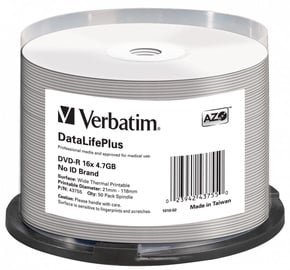 Накопитель данных Verbatim 50x 4.7GB DVD-R 16x 43755