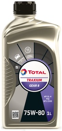 Масло для трансмиссии Total Traxium Gear 8 75W - 80, для трансмиссии, для легкового автомобиля, 1 л
