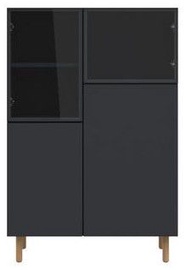Black Red White Showcase Moko 135x90cm Black