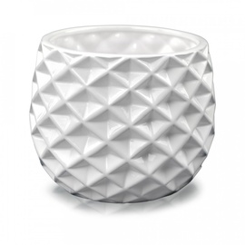 Lillepotiümbris tahuline 16x13cm valge