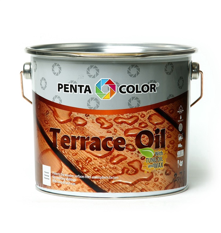 Масло для террас Pentacolor Terrace Oil, светло-коричневый, 2.7 l